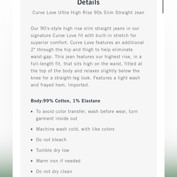 Abercrombie curve love ultra high rise slim straight - Picture 7 of 8